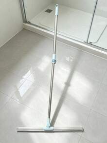 1件裝 矽膠地板刮水器，附不鏽鋼伸縮手柄，浴室地板除水刮板，廚房地板清潔刮刀，家用玻璃窗牆面清潔工具 - 淺藍伸縮杆(50cm硅膠) - 查看 14