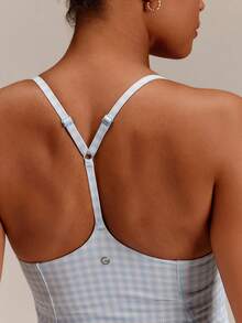 GLOWMODE FeatherFit™-Air Elevate A-Line Built-In Peekaboo Short Pocket Mini Slip Dress Low Impact Daily  Quick Dry Moisture Wicking - Baby Blue - View 6