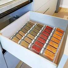 1pc/4pcs/8pcs Spice Rack, Countertop Free Acrylic Spice & Condiment Organizer, Multi-Tier Drawer Storage, For Kitchen Cabinet, Drawer, Shelf, Kitchen Organization And Storage, Kitchen Accessories - Transparent acrylic - View 7