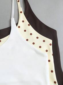 Sweetra Women's Spring/Summer Slimming Sexy Y2K Halter Neck Elegant Backless White Beige Chocolate Brown 3 Pieces Set Top Vacation - Multicolor - View 6