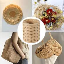 1Roll 120g /200m Natural Raffia Straw Yarn Raffia Paper Knitting Material Cushion Baskets Hat HandBag Colrful DIY Crochet Supplies - multicolor - View 8