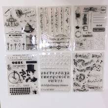 Handbook Transparent Silicone Stamp With Retro Background Base Stamp For DIY Decorative Handbooks, Rubber Stamp For Music Scores, Letters - 1set - View 6