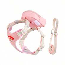 3pcs Dog Walking Set: Harness, Carrier Bag & Leash, Breathable Mesh Vest Harness With Buckle, Suitable For Small Dogs & Cats - Multicolor - View 11