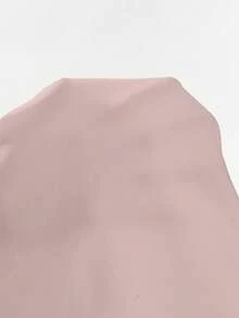 EMERY ROSE Camisa de manga de murciélago de unicolor casual, verano - Rosa Pálido - Ver 3