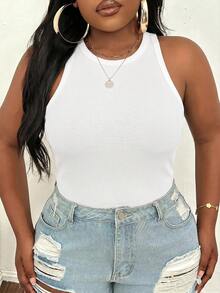 Slaydiva Blusa casual versátil de uso diario para mujer talla grande, color liso, con fruncido y ajuste ceñido - Blanco - Ver 7