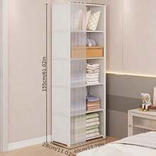 Multifunctional Easy-Install Minimalist Storage Cabinet, Dust-Proof Bookshelf, Ideal For Office, Classroom, Living Room, Bedroom, Dorm - Multicolor - View 4