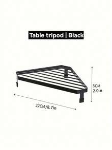 1 PC Sturdy Heavy Duty Versatile Anti Slip Scratch Proof Heat Resistant Rustproof Space Saving Storage Rack Pot Holder Stand Tripod Cookware Organizer For Kitchen Camping BBQ Outdoor Cooking Fire Pit Patio Picnic Travel Home Organization Must Have - black - View 2