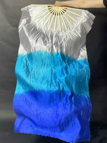 Stage Performance Dance Fan Flowing Silk Dance Fan Colorful Dancing Fabric Fans For Dancers Stage Performances Wedding Shows Square Dancing Performance Dance Events Also Suitable As Mother's Day Gift Dance Stuff Dance Accessories - Multicolor - View 11