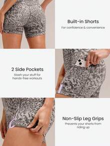 GLOWMODE FeatherFit™-Air Elevate A-Line Built-In Peekaboo Short Pocket Mini Slip Dress Low Impact Daily Summer Quick Dry Moisture Wicking - Multicolor - View 5