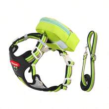 3pcs Dog Walking Set: Harness, Carrier Bag & Leash, Breathable Mesh Vest Harness With Buckle, Suitable For Small Dogs & Cats - Multicolor - View 9