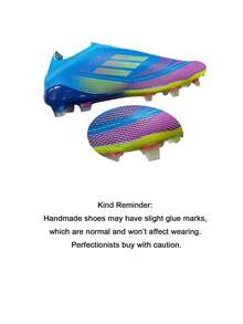 1 Pair New Seamless Soccer/Football & Rugby Cleats, Low-Top Design With Long Heel Studs. Wear-Resistant, Anti-Slip And Excellent Traction, Unisex For Adults - Cadet Blue - View 7
