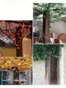 Multi-Functional Simulated Bark - Made Of Soft Rubber, Customizable To Size, Perfect For Pipe And Pillar Covering, Wall Decoration, With Realistic Willow Texture - Coffee Brown - View 11