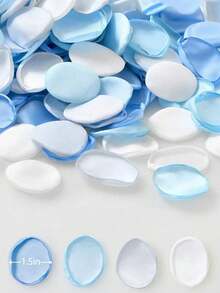 50/100/300/500Pcs Set Silk Sky Blue Mixed Rose Petals, Artificial Flower Petals For Wedding Aisle, Proposal, Bridal Shower, Table Decor - multicolor - View 4