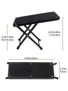 1PC Foldable Portable Height Adjustable Non Slip Durable Metal Guitar Foot Rest Stool For Acoustic Electric Bass Beginner Practice Performance Travel Home Office Music Instrument Accessory - Multicolor - View 8