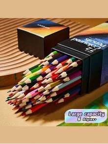 مجموعة أقلام تلوين 12/18/24/36/48/72/120/160 قطعة، أقلام رسم ملونة للرسم اليدوي والتخطيط والرسم والتلوين - متعدد الألوان - مشاهدة 3