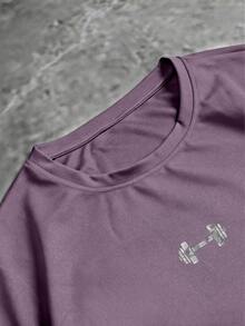 Sport MetroGents 男士幾何印花短袖運動T恤 - 黑色 - 查看 4