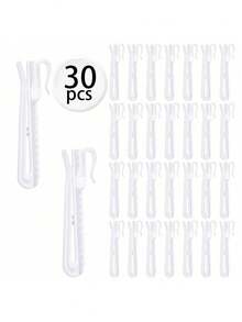 White Plastic Curtain Hooks Adjustable Pleated Curtain Clips Hooks Multi-Purpose Curtain Hooks For Curtains Door Curtains Shower Curtains - multicolor - View 7
