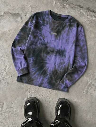 NEON BLANC Men's Tie-Dye Crew Neck Casual Daily Wear T-Shirt