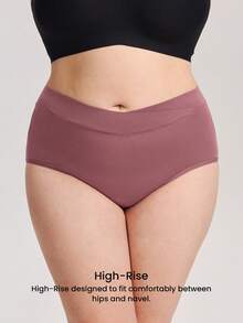 LUVLETTE Plus 3件組棉質高腰內褲女款內衣套裝－馬卡龍色 - 彩色 - 查看 10