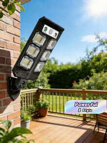 Outdoor Solar Light, Powerful Solar Wall Light/Street Light, Solar LED Light With Sensor - black - View 2