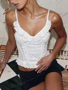 Soleia New Back To School Casual Cottagecore Vacation Western Beach Wedding Guest Graduation Brunch Women's St. Patrick's Day Spring Break Easter - White - View 7