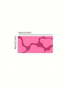 1PC Extra Large Non Slip Rubber Base Washable Polyester Pink Gaming Office Mouse Pad Desk Mat For Computer Keyboard Laptop Home Remote Work Desk Accessory - multicolor - View 4