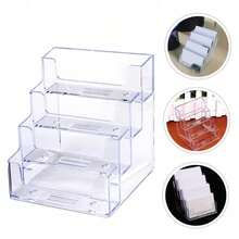 Plastic Business Card Holders, Transparent Business Card Display Racks, Business Card Cabinets, Sticky Note Cabinets, Office Desk Accessories, Office Supplies, Office Decorations. - transparent - View 3
