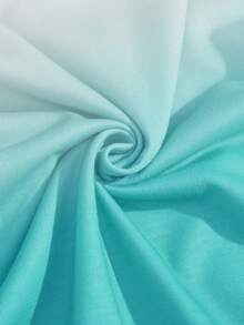Genlund Setelan Pria 2pcs/Set: Kaos Lengan Pendek Warna Ombre dan Celana Pendek dengan Tali Serut di Pinggang, untuk Liburan - MultiWarna - View 8