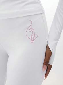 BABYPHAT PULL ON BOOTY LOGO FLARE LEGGINGS - White - View 5