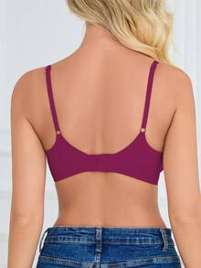 SHEIN 女款無縫內衣，1件裝 - 中紫紅色 - 查看 2