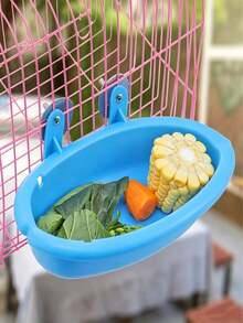 1 Stück Vogelbad für Papageienkäfig - Hängende Badewanne Vogelbad, Papageien-Badebox, Vogelkäfig-Zubehör Badebedarf, tragbare Papageien-Bade- und Fütterungsschale - A - Übersicht 6