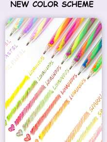 Colorful Paint Spiral Ballpoint Pens Random Color Styles, Gradient Color Hand Account Books, Dreamy Graffiti Rainbow Pens, Multi-Color In One Stroke, High-Beauty Creative Student Stationery Ballpoint Pens - Multicolor - View 4