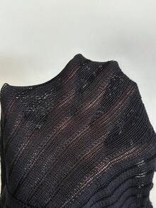 Sunnyshic Thin Sweet Black Frill Trim Women's Cardigan - Black - View 6