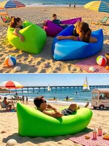 1PC Portable Quick Inflation No Air Pump Lightweight Foldable Outdoor Slouchy Inflatable Sofa For Camping Hiking Travel Patio Backyard Gift - Multiple Styles - View 2