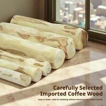 1PC Natural Coffee Wood Dog Chew Stick Edible Stress Relief Durable Long Lasting For Large Breed Dogs Teething Chewing Toy Dental Health Natural Instinct Must Have Pet Supplies - Multicolor - View 7