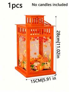 1/2Pcs Halloween Metal Lantern Candle Holders, Vintage Iron Wind Lamp Tealight Holder, Spooky Table Mantel Window Decor For Halloween Party Haunted House - various - View 11