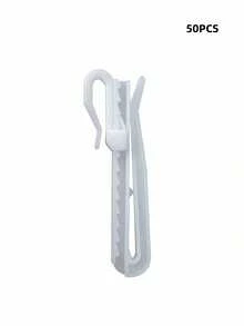 20/30/50/100PCS White Plastic Adjustable Pleated Curtain Hook Clips With Clamps For Drapes Door Curtains Shower Curtains Rustproof Durable Lightweight Easy Install Multipurpose Home Bathroom Window Decor Accessories - multicolor - View 8