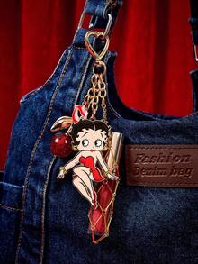Betty Boop X Joivida Keychain, Bag Decoration, Bag Hanger Chain - Red - View 2