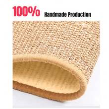 1PC/2PCS Cat Scratch Pad, Sisal Cat Scratching Pad, Natural Cat Anti-Slip Pad, Claw And Tooth Care, Sun, Cat Mat, Cage Cat Chew Toy, Cat Pet Cage, Bedding, Bite And Sleep Nesting, Suitable For Small Animals The Border Color Is Random - Style A - View 9