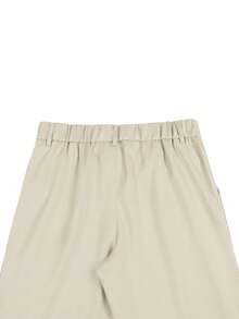 Manfinity Hypemode Men's Solid Color Pleated Pocket Loose Straight Casual Pants For Ceremony, Formal - Beige - View 3