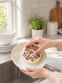 Zazumi 4Pcs/8Pcs Donut Shaped Dish Washing Sponge, Soft Porous Foam With Round Ring Silhouette, Rich Foam Generating, Water Absorbent And Fast Drying Surface Cleaner, Kitchen Scrub Pad For Tableware Pot Pan Daily Cleaning Tasks - multicolor - View 5