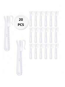 20/30/50/100PCS White Plastic Adjustable Pleated Curtain Hook Clips With Clamps For Drapes Door Curtains Shower Curtains Rustproof Durable Lightweight Easy Install Multipurpose Home Bathroom Window Decor Accessories - multicolor - View 5