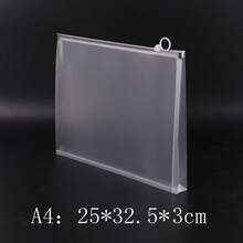 A4 3D Zipper File Pouch, Thickened Transparent Large Capacity Storage Bag, Student Exam Pen Pouch. - multicolor - View 4