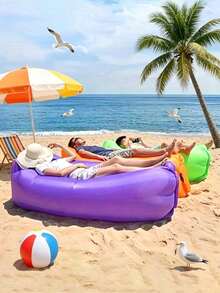 1PC Portable Quick Inflation No Air Pump Lightweight Foldable Outdoor Slouchy Inflatable Sofa For Camping Hiking Travel Patio Backyard Gift - Multiple Styles - View 8