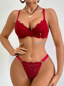Crystal Vow 8pcs Sexy Lace Bra Set - Multicolor - View 7