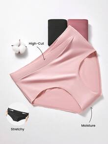LUVLETTE Plus 3件組棉質高腰內褲女款內衣套裝－馬卡龍色 - 彩色 - 查看 3