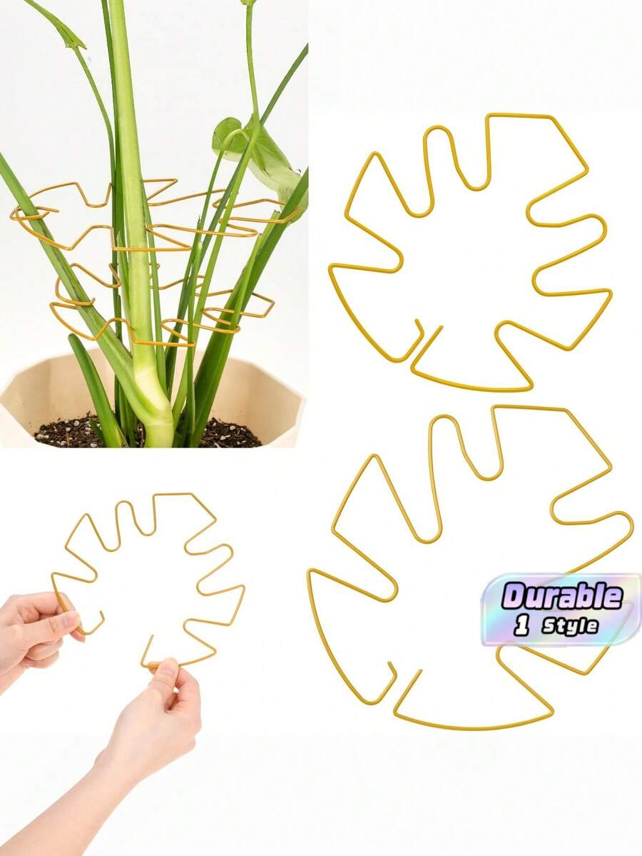 可調節金屬龜背竹植物支撐樁，小號與大號尺寸，獨特設計植物支架，適用室內植物，苔蘚柱攀爬生長 - 多色 - 查看 1
