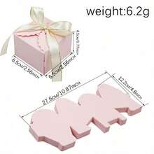 25 pièces Petites boîtes en papier à thème printanier pour bonbons et friandises avec ruban, boîtes cadeaux en papier pour biscuits, fournitures de fête pour anniversaire et mariage - multicolore - Voir 3