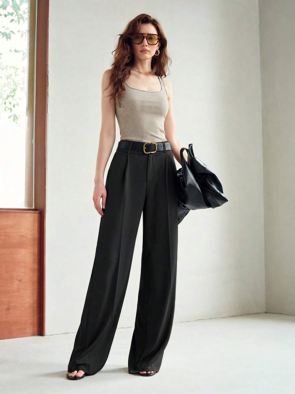 MOTF Pantalones de pierna recta versátiles para primavera/verano para oficina y desplazamientos