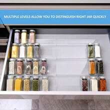 1pc/4pcs/8pcs Spice Rack, Countertop Free Acrylic Spice & Condiment Organizer, Multi-Tier Drawer Storage, For Kitchen Cabinet, Drawer, Shelf, Kitchen Organization And Storage, Kitchen Accessories - Transparent acrylic - View 8